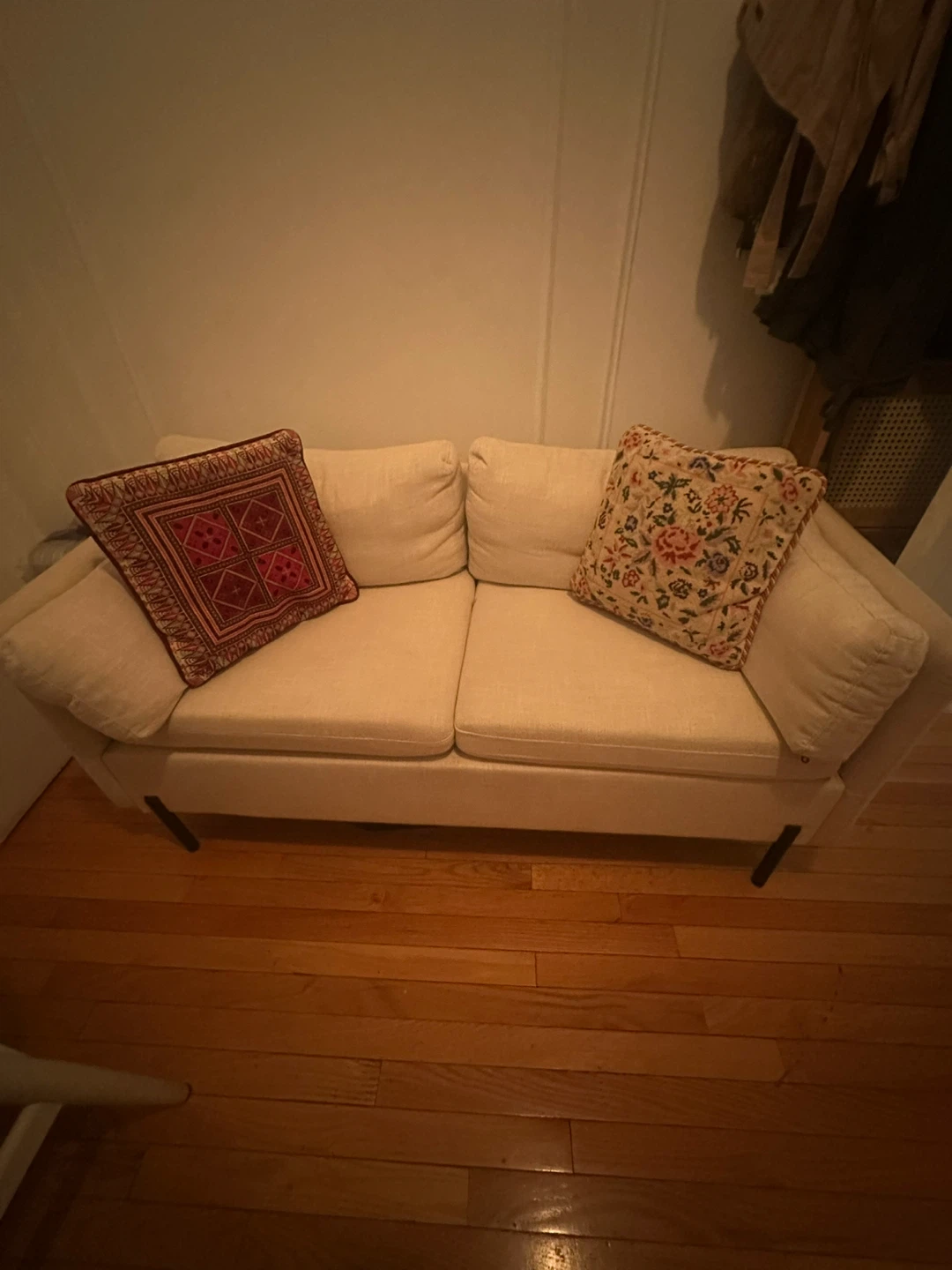 Cream Loveseat Sofa - photo 3