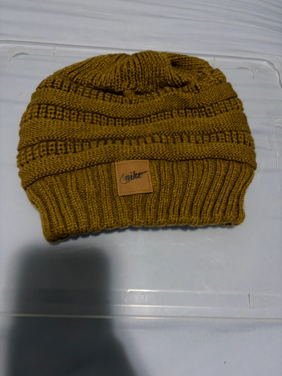 Nike Mustard Yellow Knit Beanie