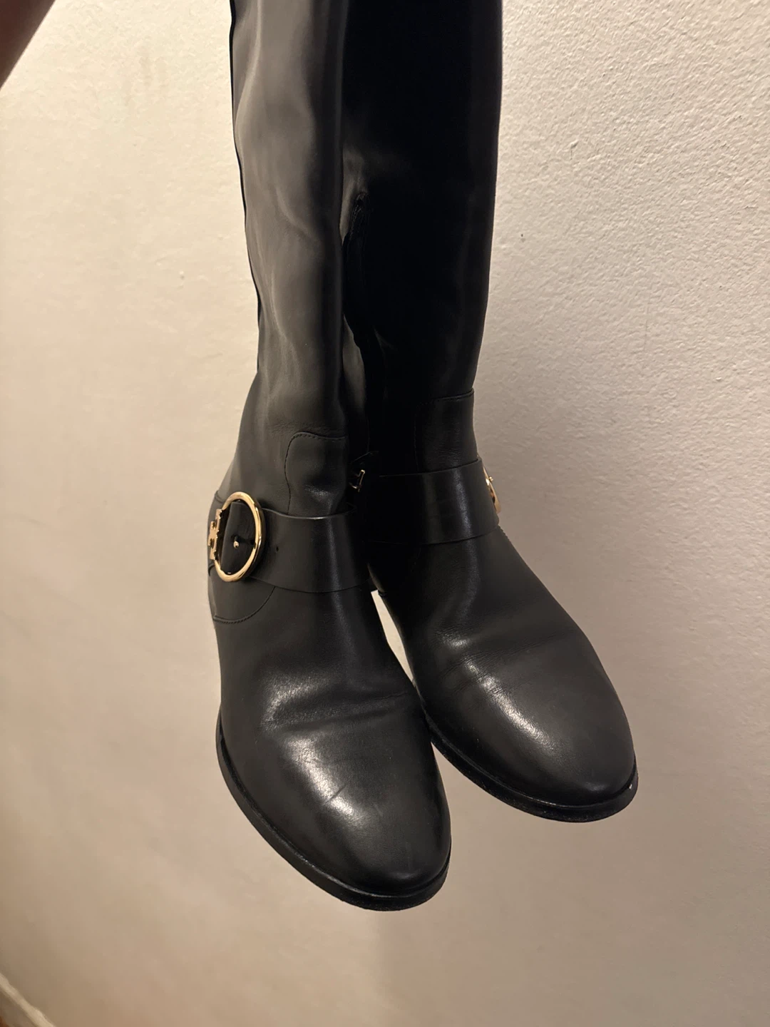 Tory Burch Black Leather Knee-High Boots - photo 2