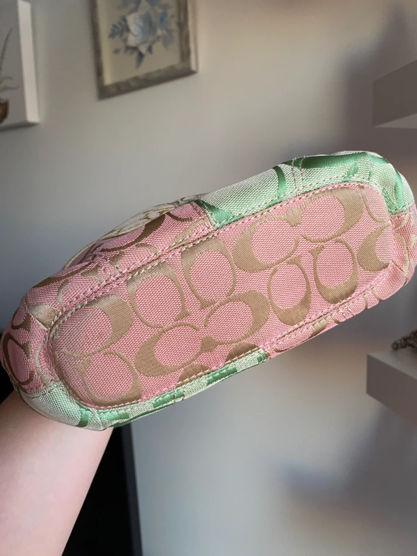 Vintage Coach Pastel Patchwork Shoulder Bag - photo 3