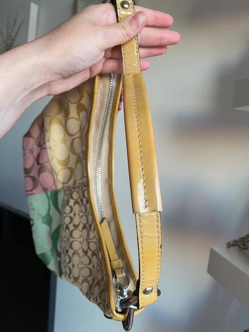 Vintage Coach Pastel Patchwork Shoulder Bag - photo 5