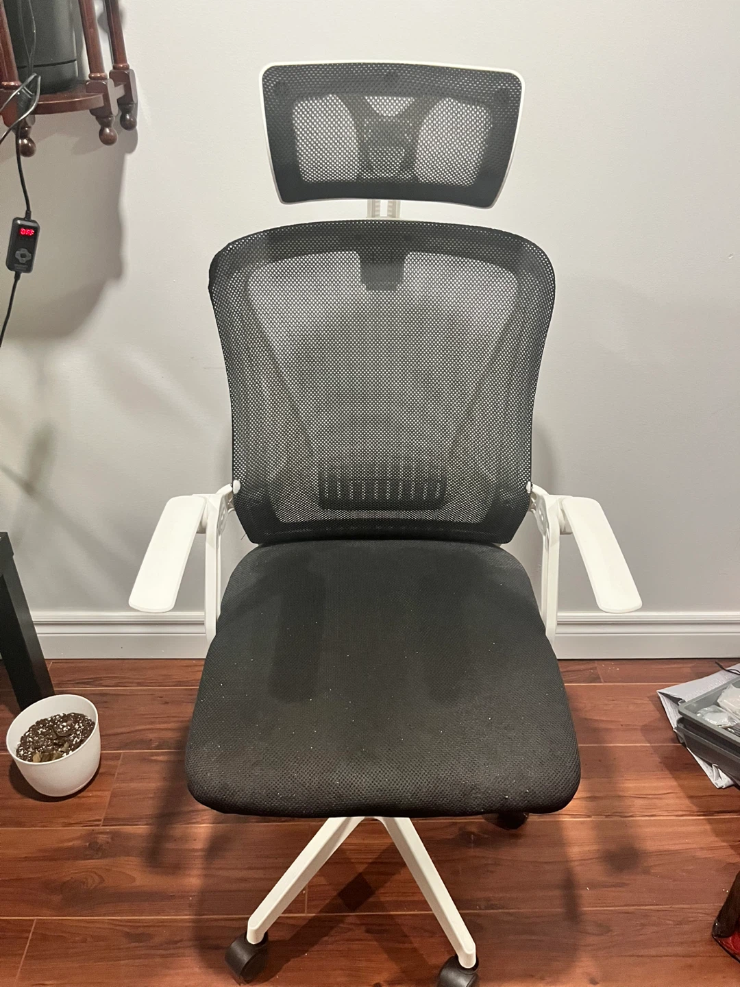 White and Black Ergonomic Mesh Office Chair
