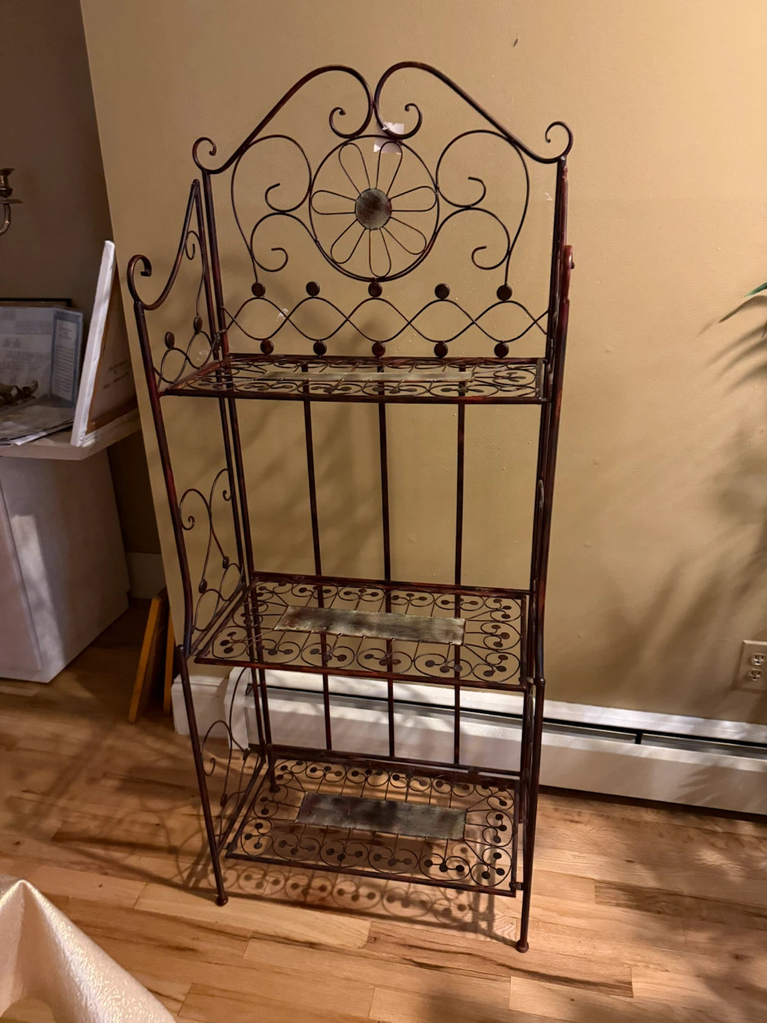 Wrought Iron Decorative 3-Tier Shelf