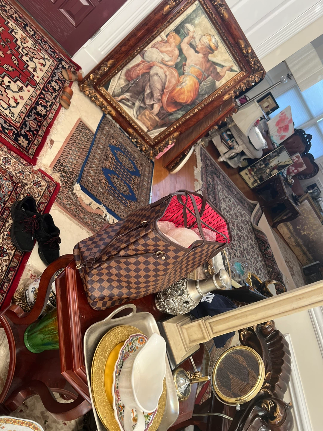 Red Traditional Patterned Area Rug - photo 2