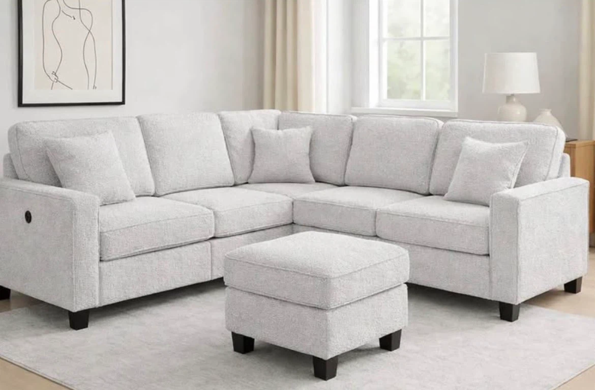 Sectional Sofa with Ottoman