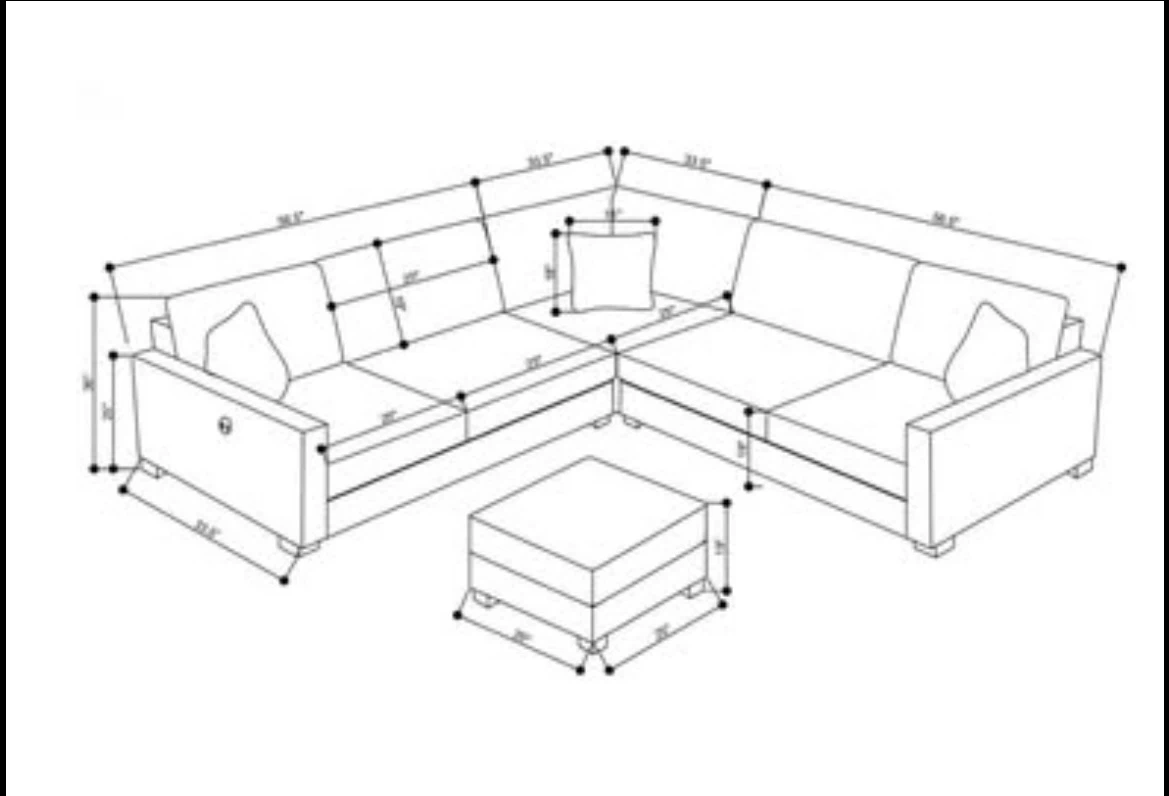 Sectional Sofa with Ottoman - photo 2