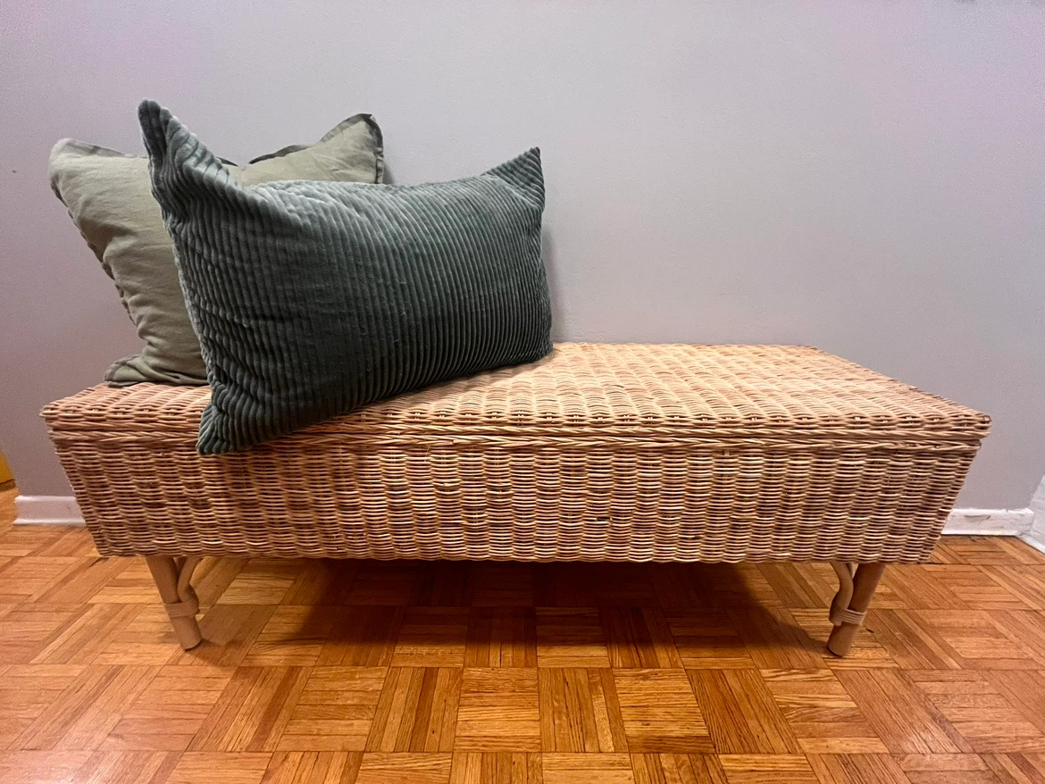 IKEA Tolkning Rattan Storage Bench - photo 2