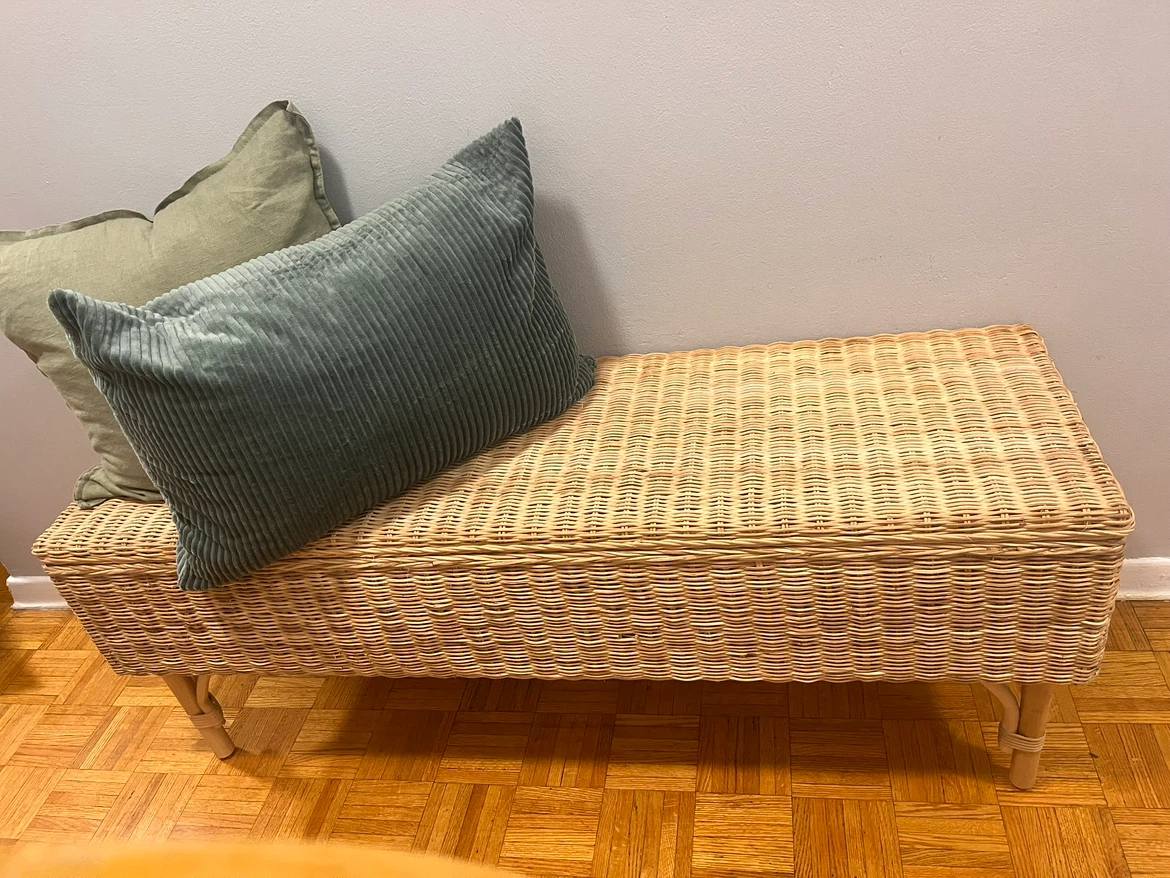 IKEA Tolkning Rattan Storage Bench - photo 3