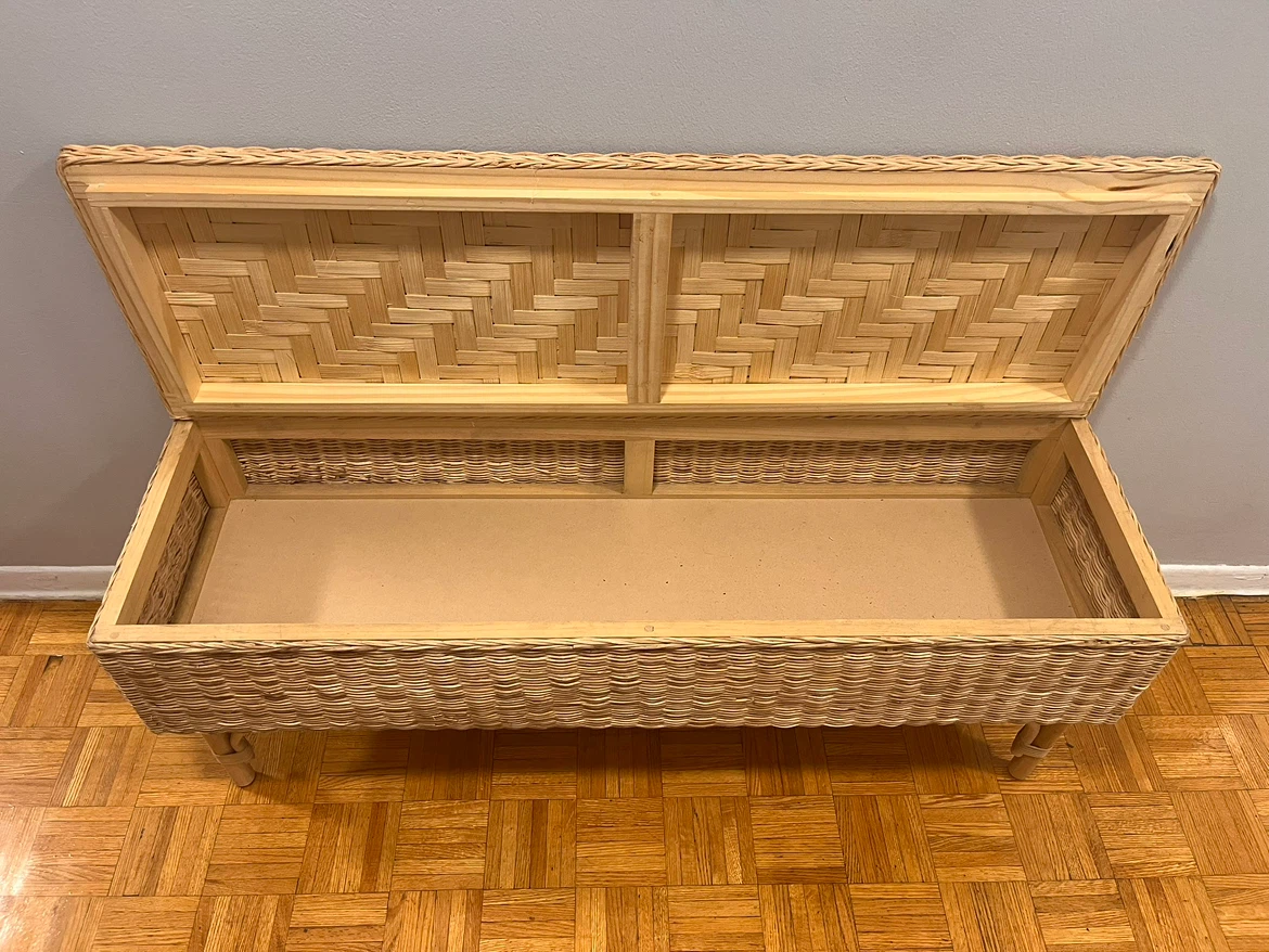 IKEA Tolkning Rattan Storage Bench - photo 4