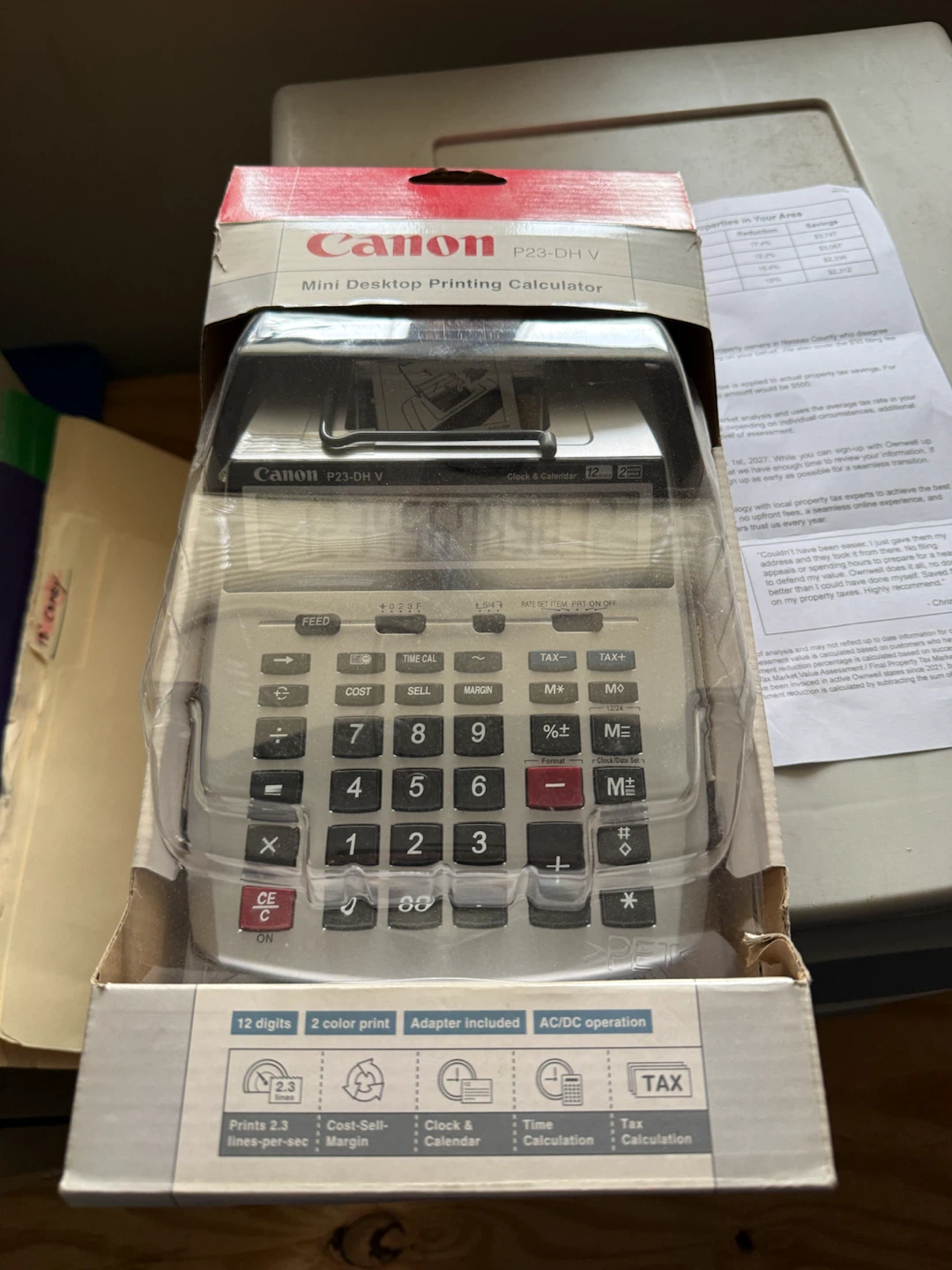 Canon P23-DH V Mini Desktop Printing Calculator