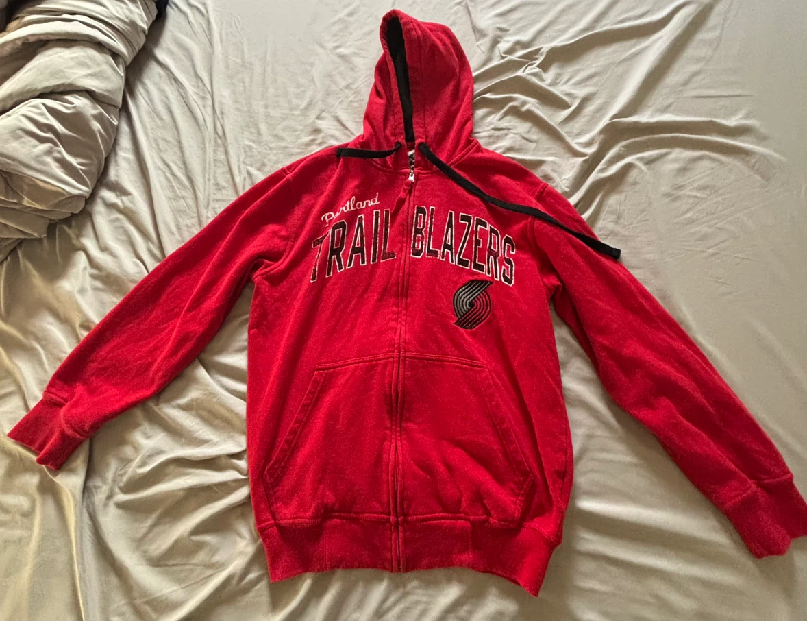 Portland Trail Blazers Full Zip Men’s Medium Red Hoodie