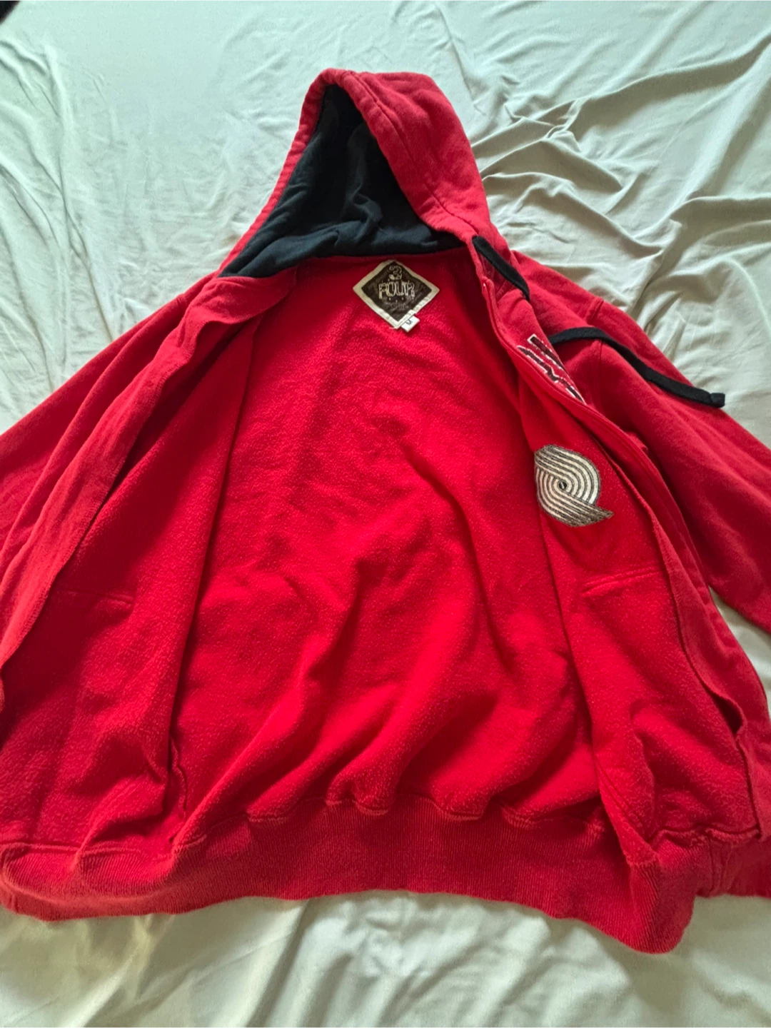 Portland Trail Blazers Full Zip Men’s Medium Red Hoodie - photo 4