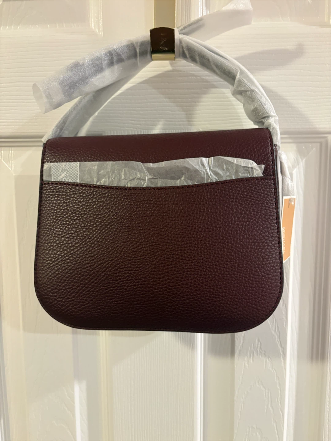 Michael Kors Emilia Small Saddle Crossbody Bag Oxblood - photo 3