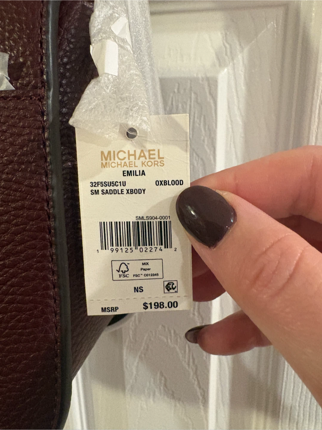 Michael Kors Emilia Small Saddle Crossbody Bag Oxblood - photo 4