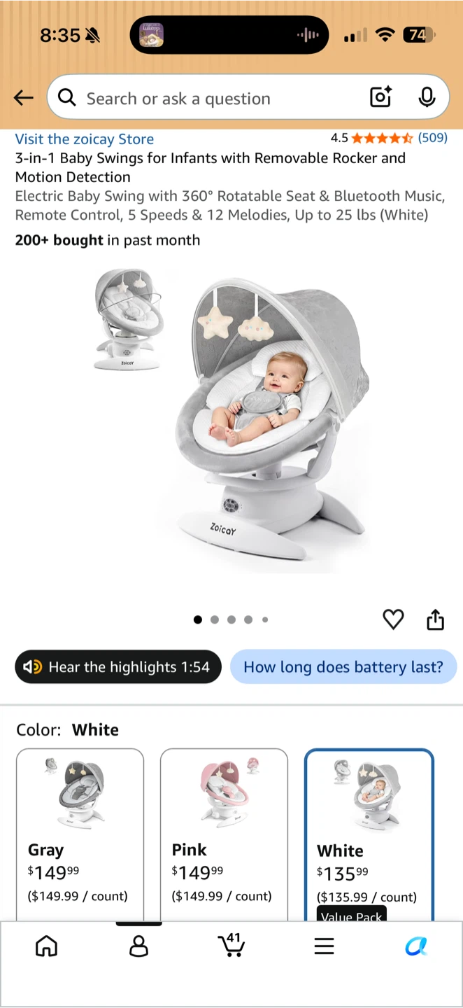 3-in-1 baby swings - photo 3