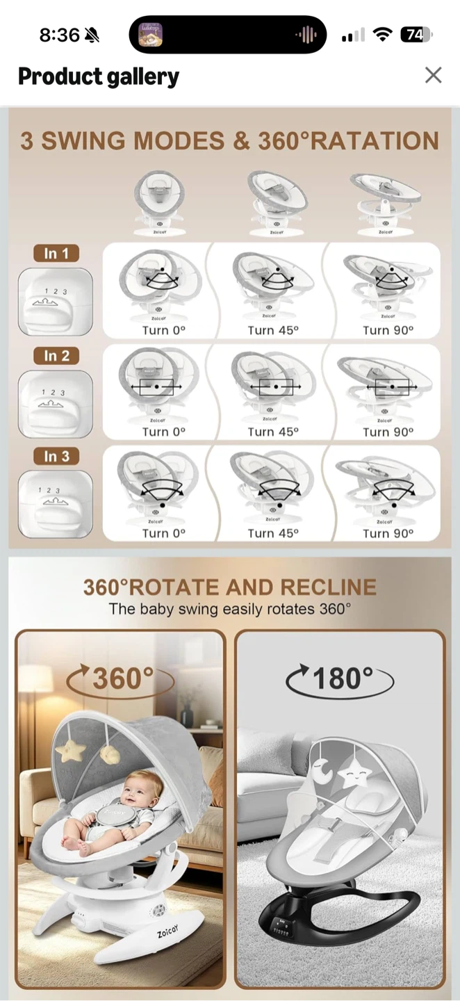 3-in-1 baby swings - photo 5