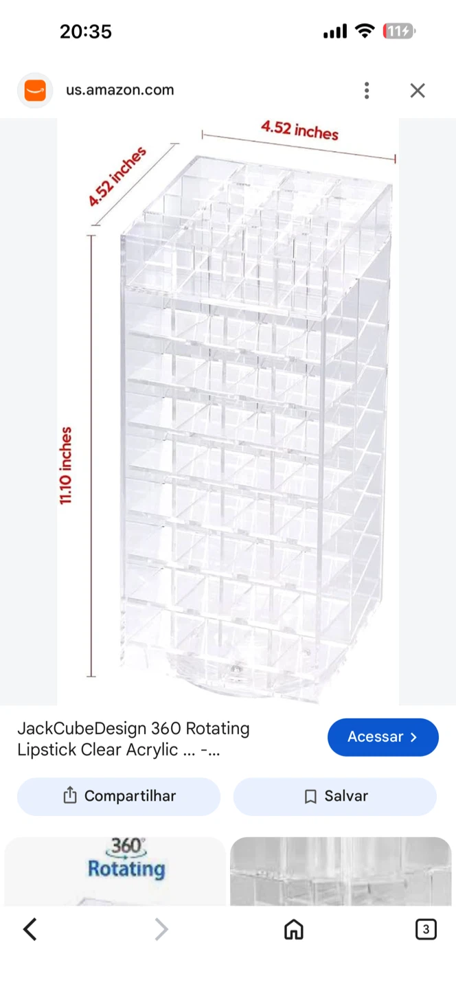 JackCubeDesign 360 Rotating Lipstick Organizer