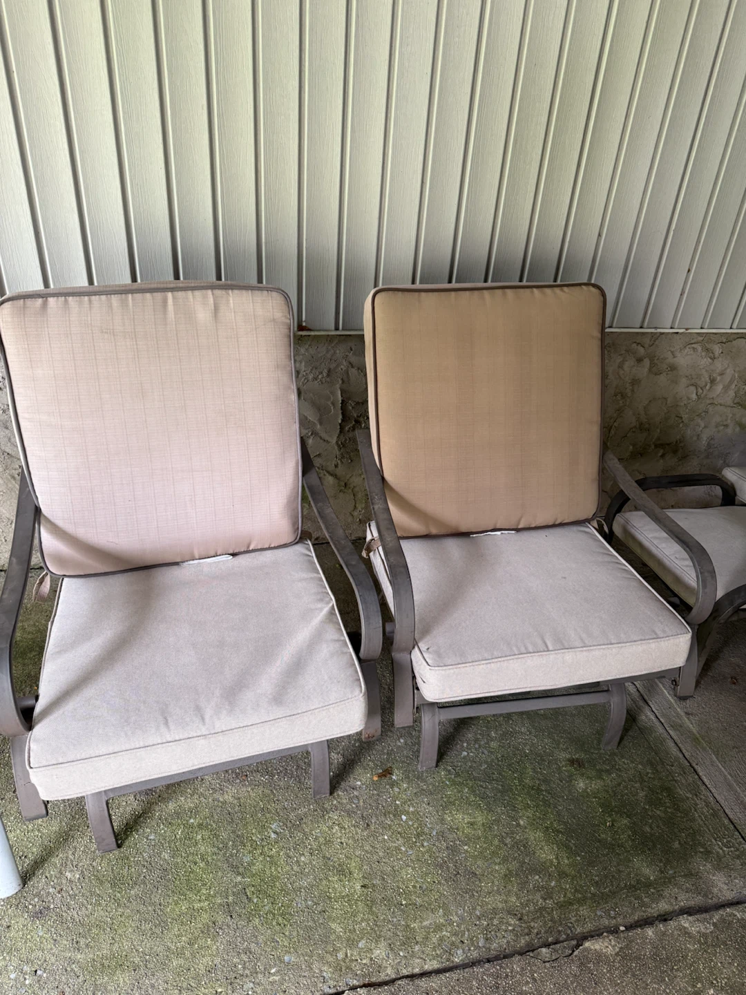 Patio Furniture Set with Chairs and Glass Table