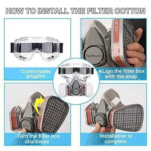 Respirator Mask and Goggles Set - photo 3