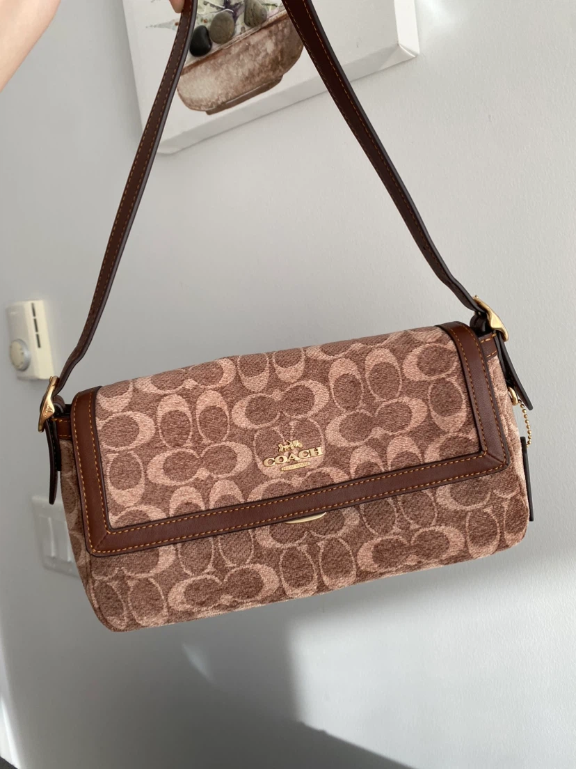 Coach Signature Chenille Etta Shoulder Bag