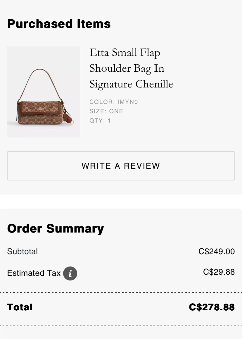 Coach Signature Chenille Etta Shoulder Bag - photo 2