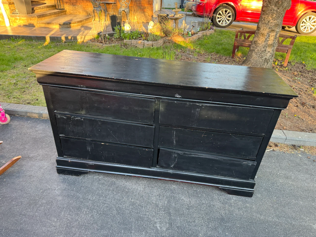Black Wooden 6-Drawer Dresser - photo 3