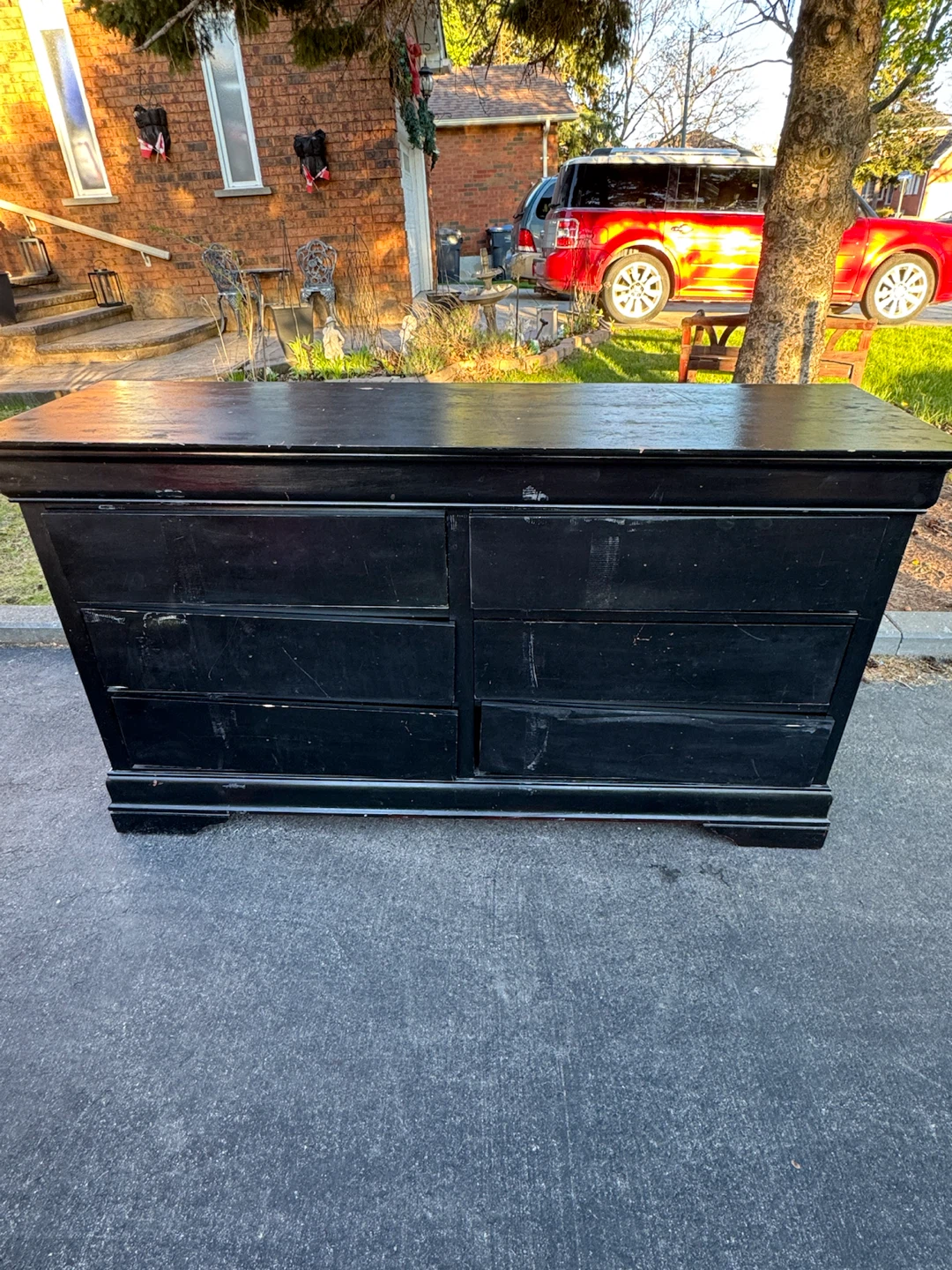 Black Wooden 6-Drawer Dresser - photo 5