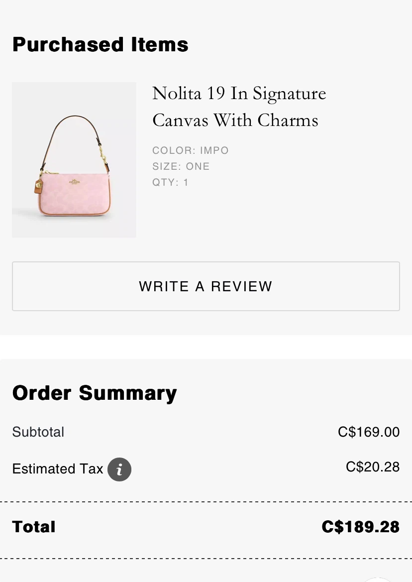 Coach Nolita 19 Signature Powder Pink Bag - photo 2
