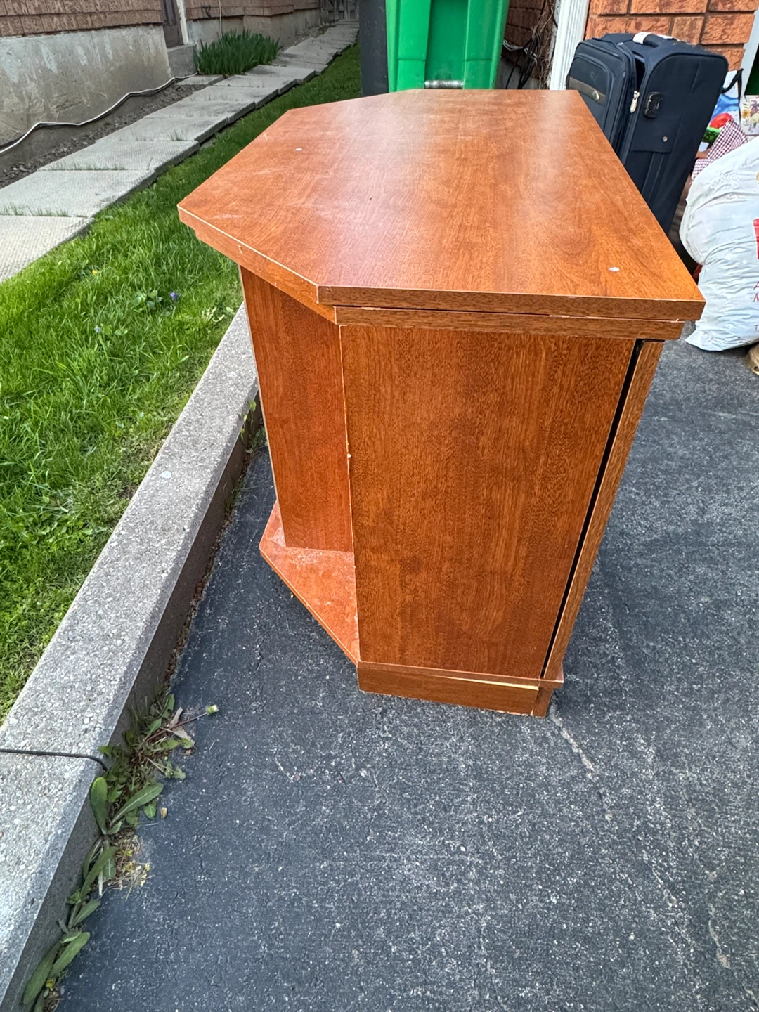 Wooden Corner TV Stand - photo 2