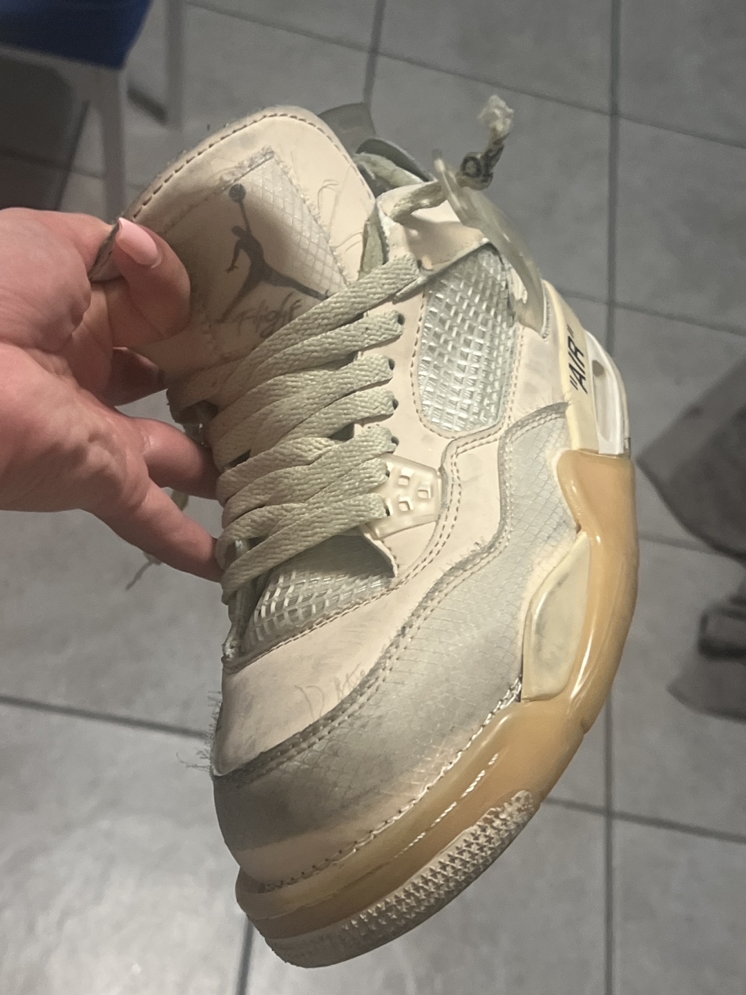 Nike Air Jordan 4 Off-White Sail - photo 3