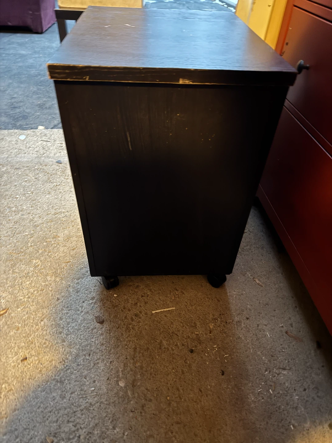 Black 2-Drawer Filing Cabinet on Casters - photo 4