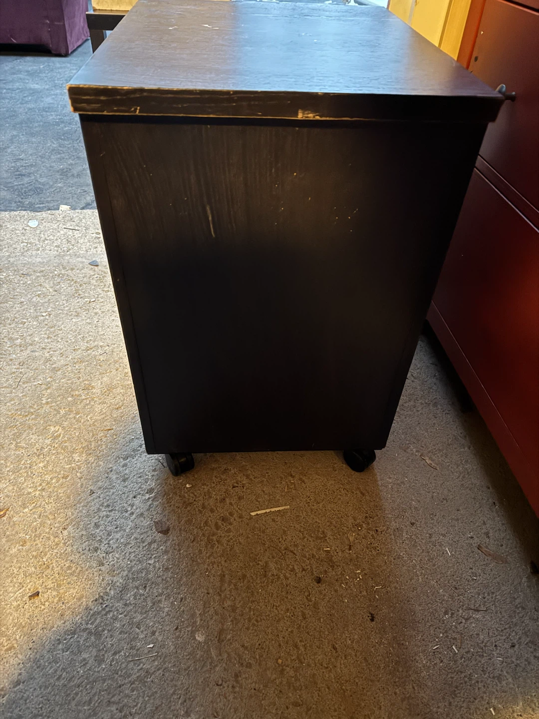 Black 2-Drawer Filing Cabinet on Casters - photo 5