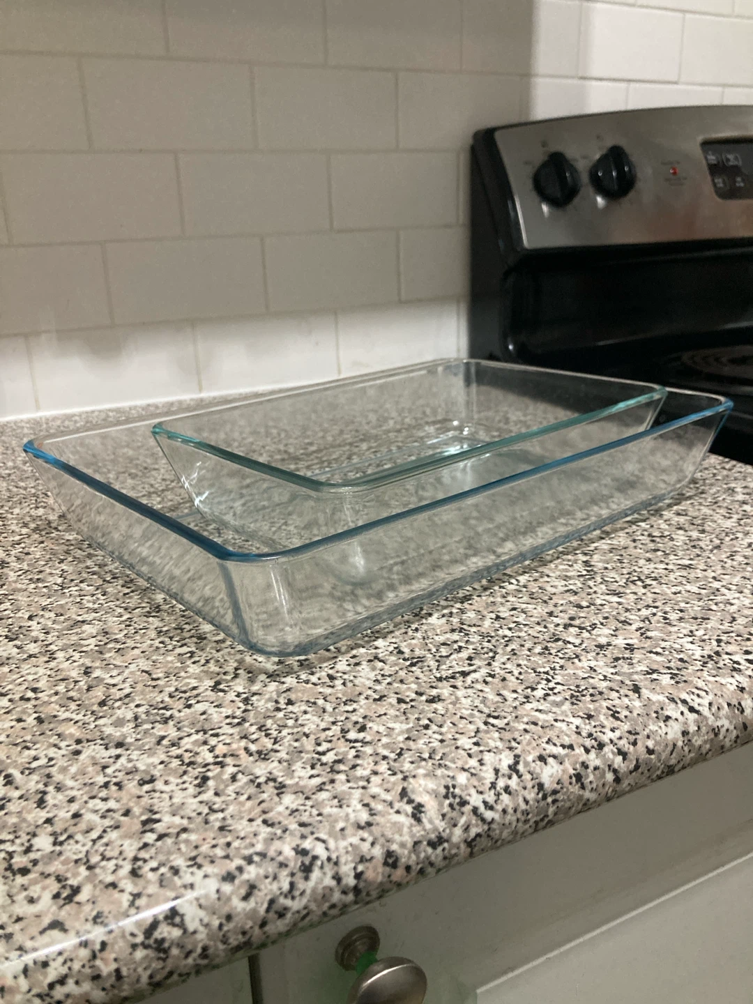 Set of 2 IKEA MIXTUR Oven/serving dish, clear glass