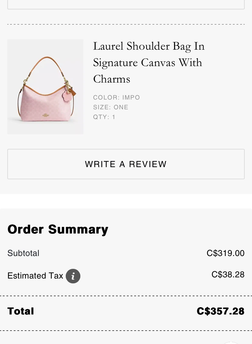 Coach Laurel Powder Pink Shoulder Bag - photo 2