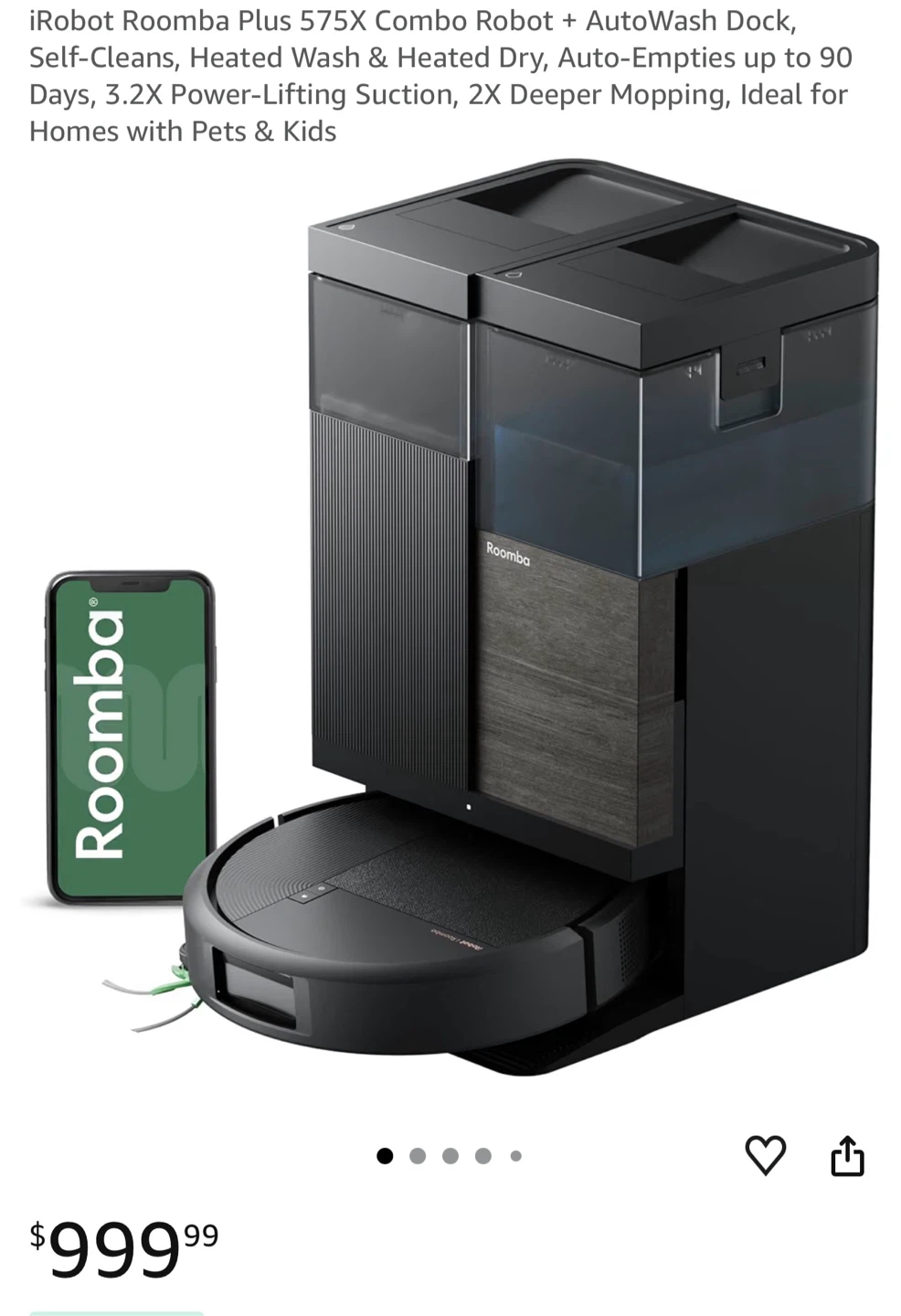 iRobot Roomba Combo 105 Robot Vacuum and Mop