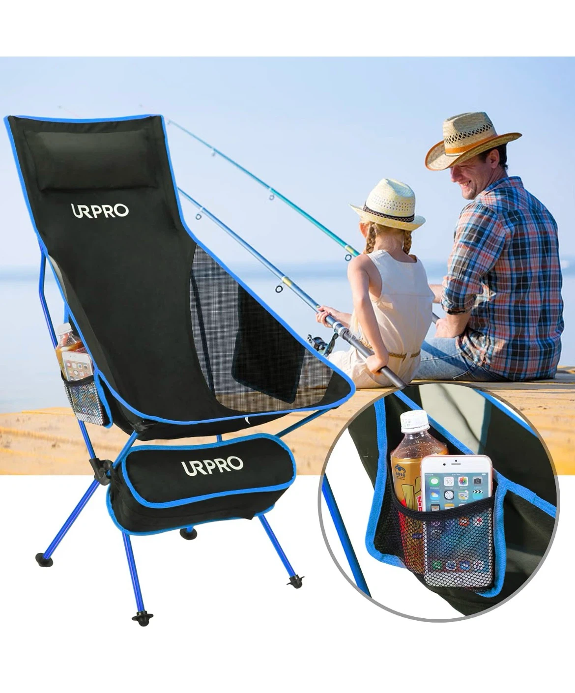 URPRO Portable Folding Camping Chair - photo 4