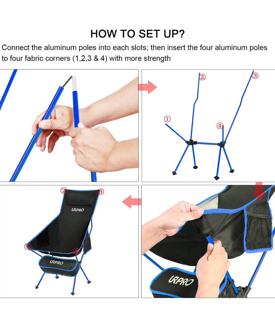 URPRO Portable Folding Camping Chair - photo 5