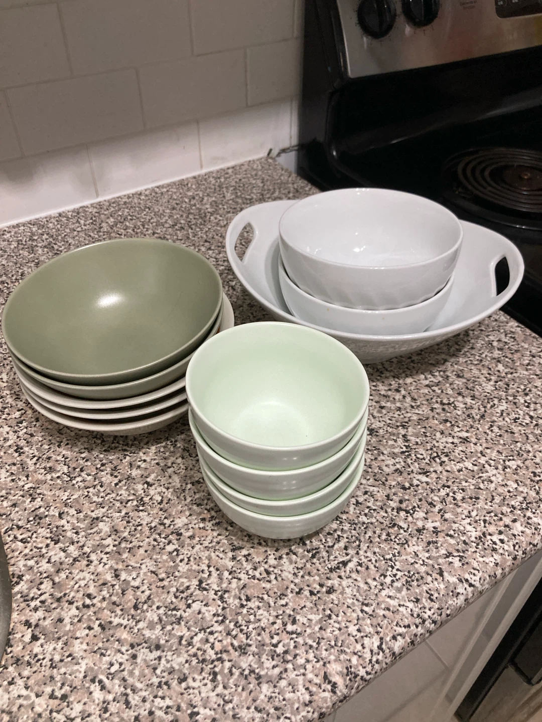 Set of 12 ceramic bowls(including IKEA) various sizes