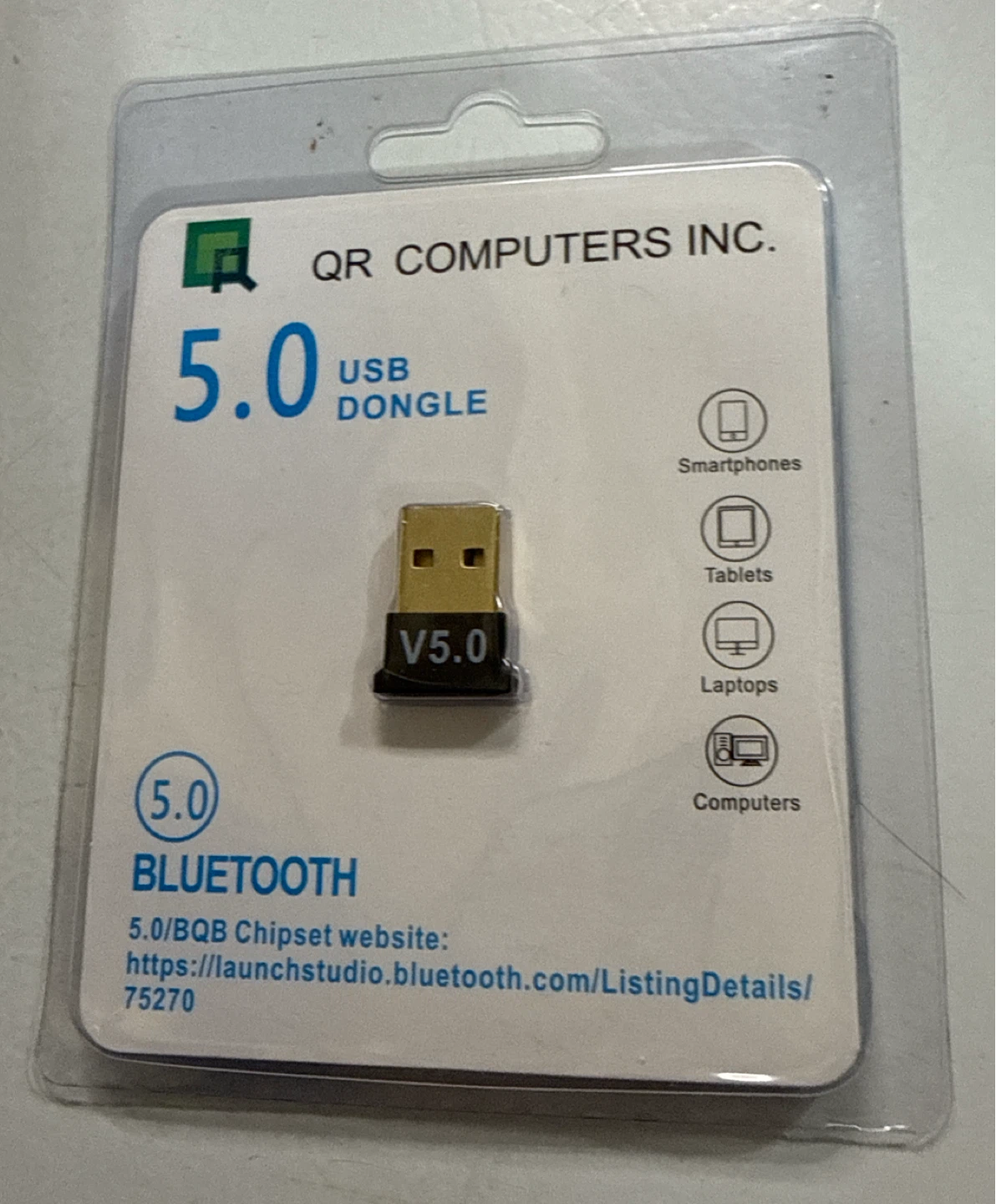 QR Computers Inc. Bluetooth 5.0 USB Dongle