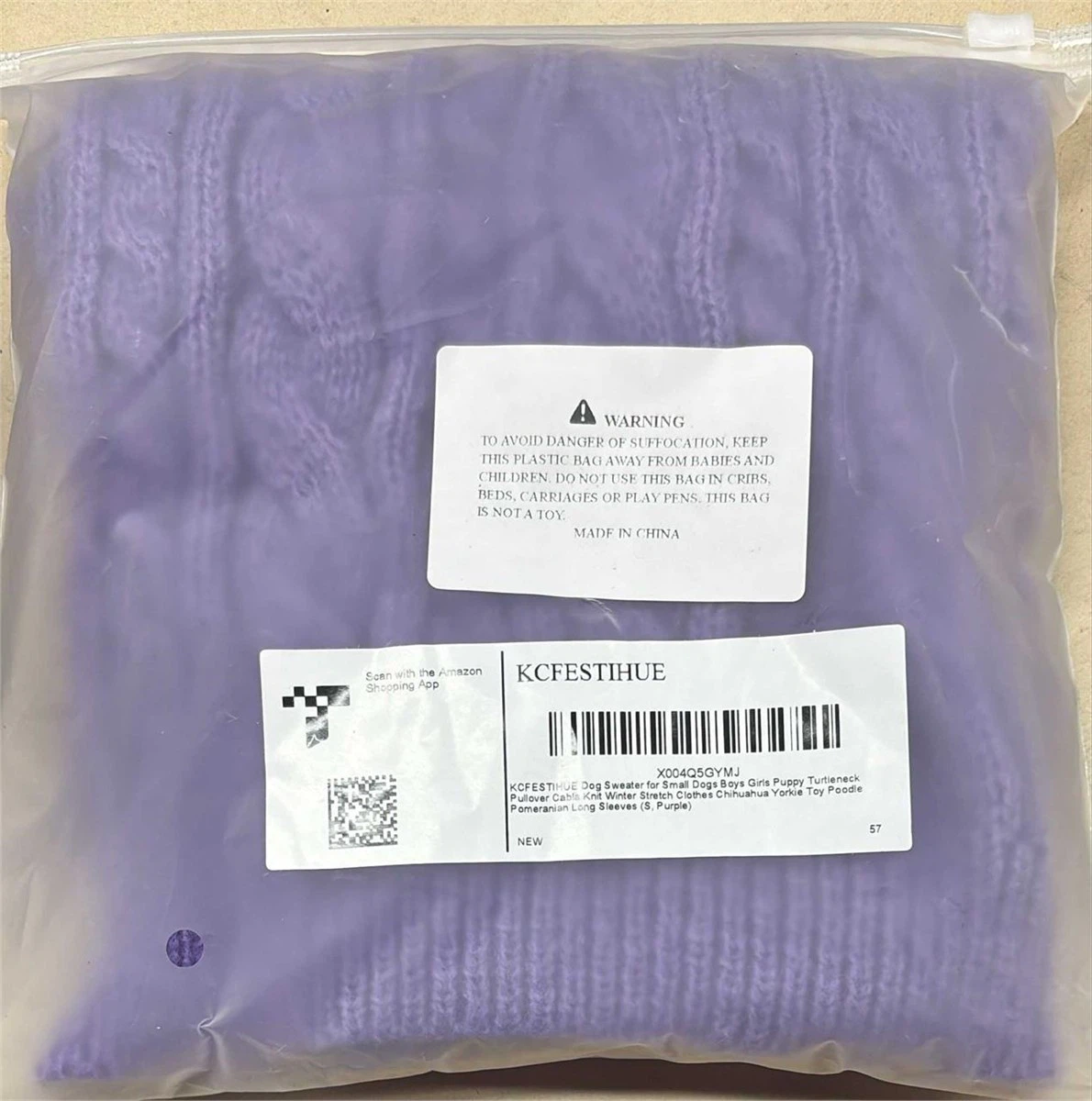 Purple Dog Sweater Size S - photo 5