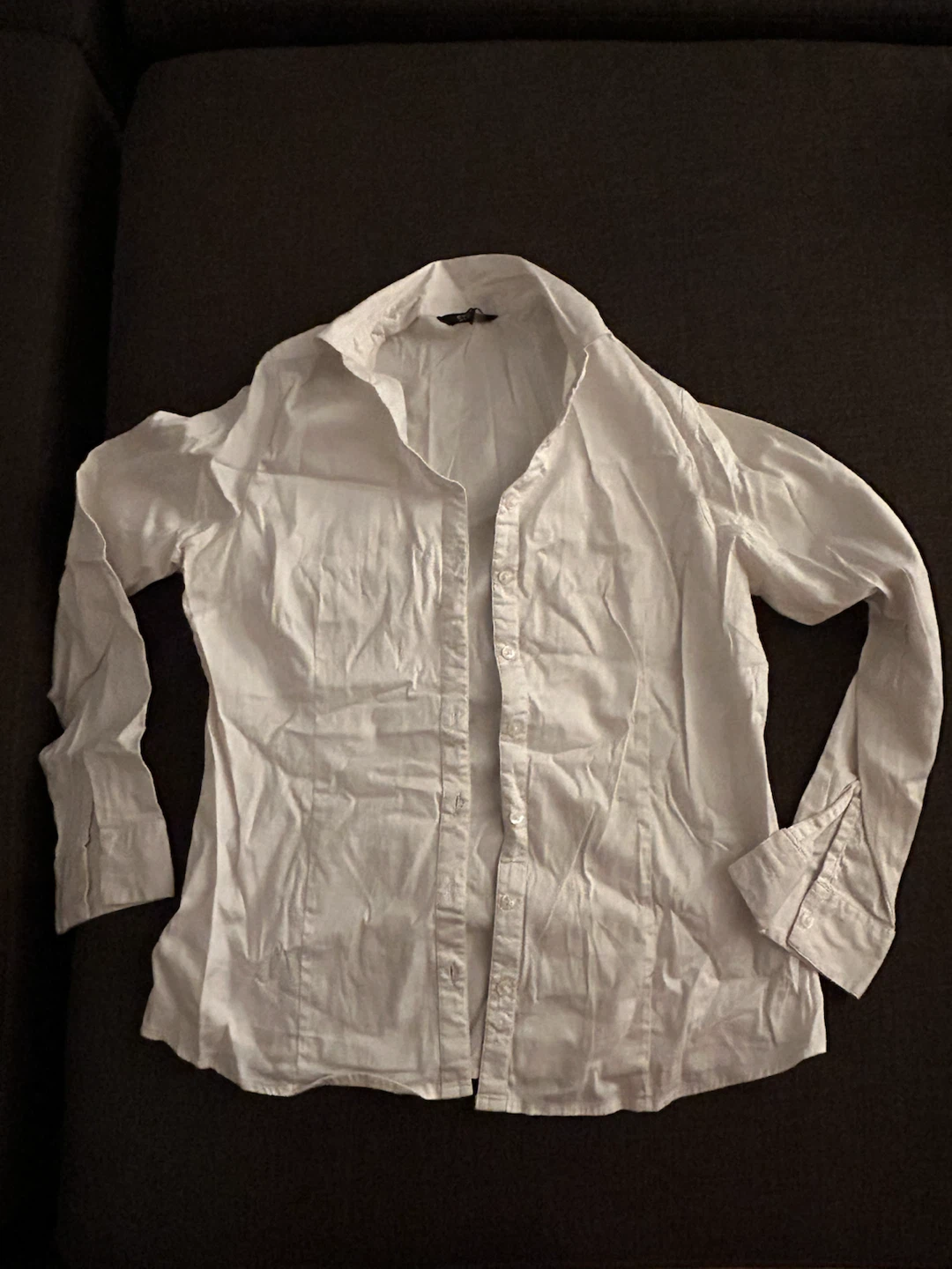 White Long Sleeve Button-Up Shirt