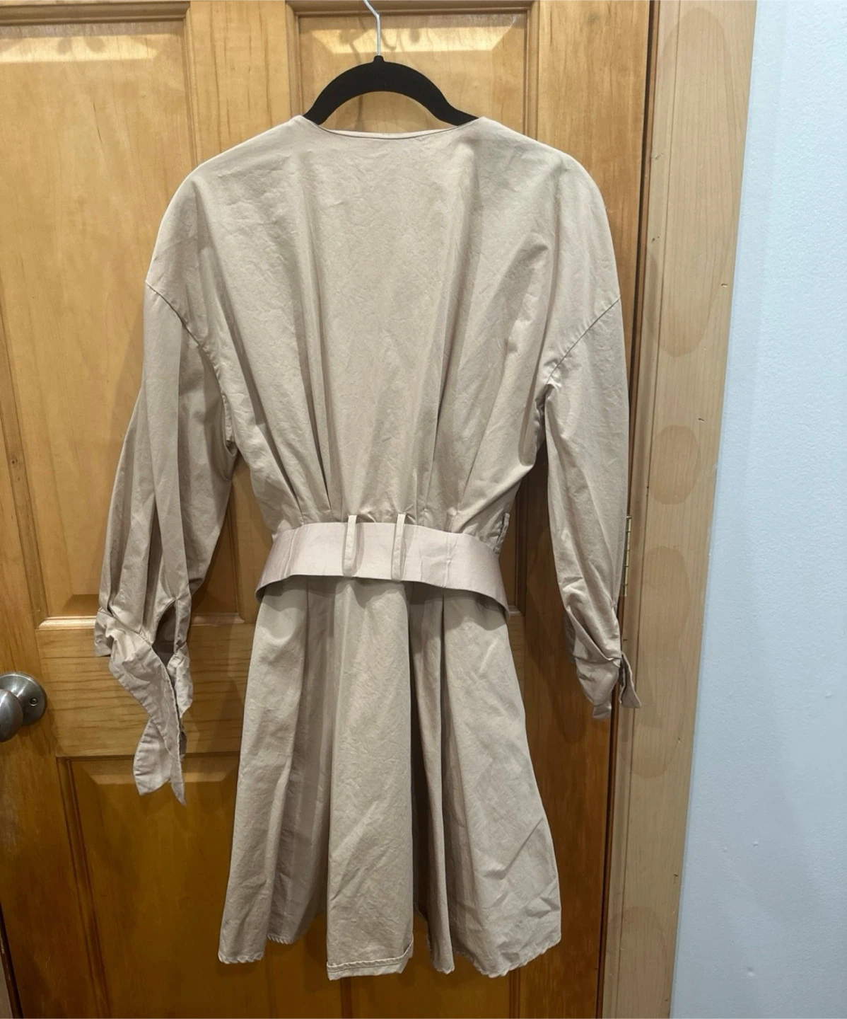 Zara Beige Belted Shirt Dress - photo 2