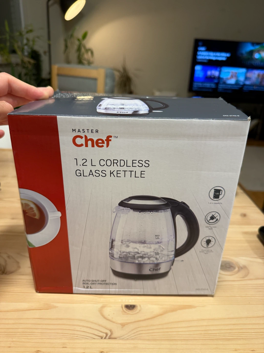 MASTER Chef 1.2L Glass Electric Kettle - Brand New - photo 3