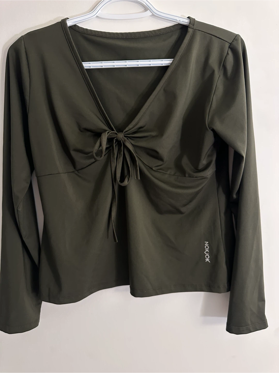 Nokjok Olive Green Long Sleeve Top - photo 4