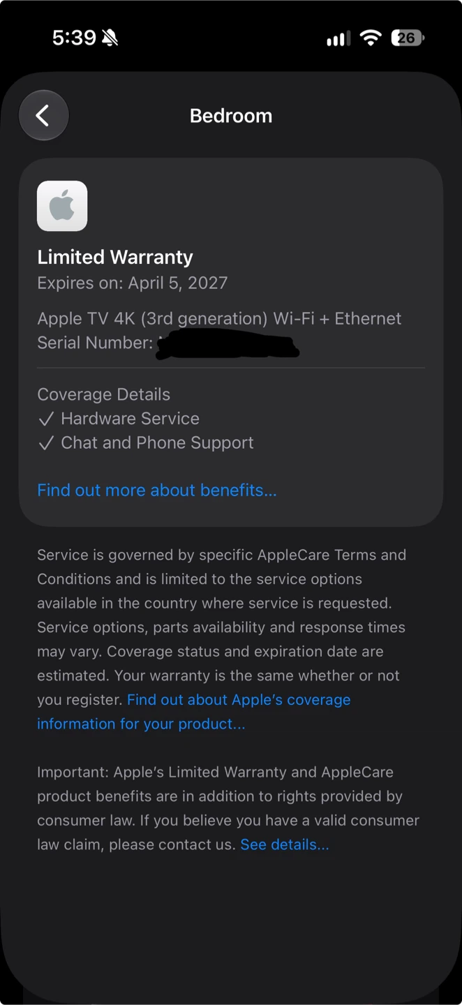 Apple TV 4K 3rd Gen 128GB Wi-Fi + Ethernet + AppleCare - photo 2