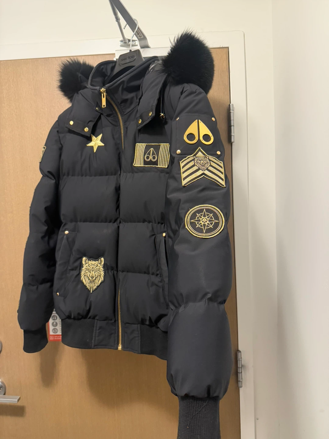 Moose Knuckles Black Bomber Jacket/ large - photo 2