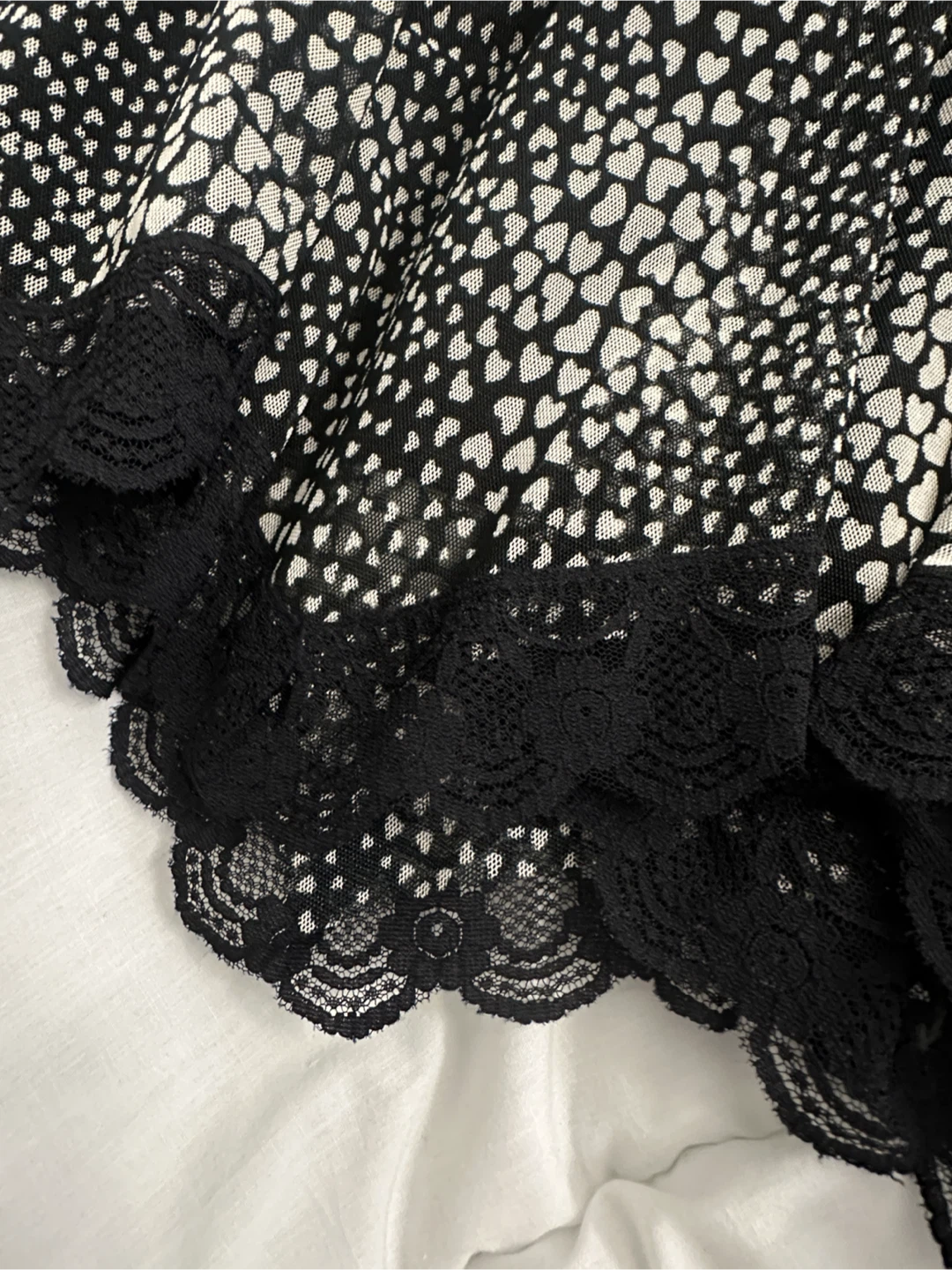 Heart Print Lace banding Skirt - photo 2