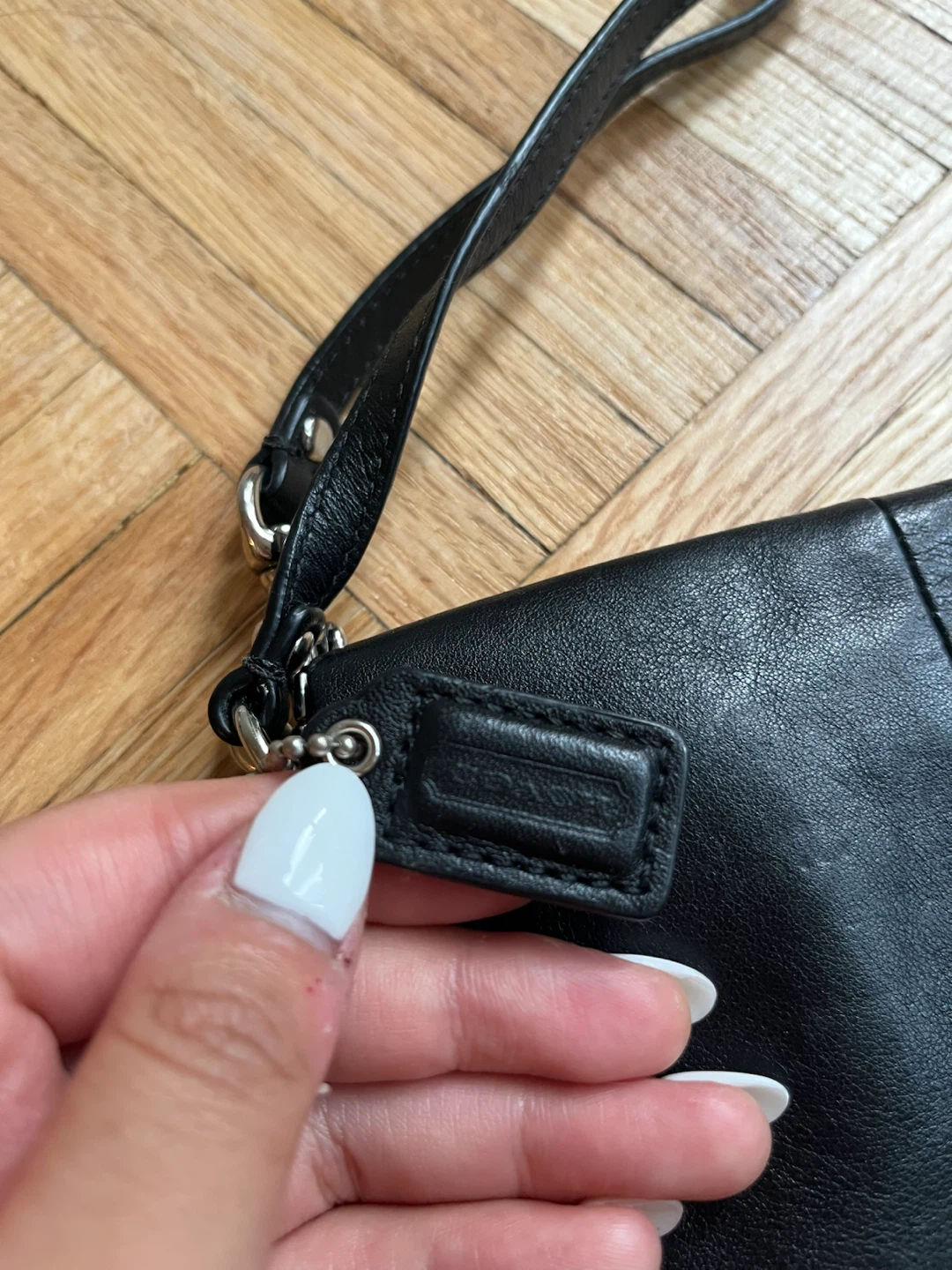 Coach Kristin 43645 Black Leather Large Wristlet Clutch - photo 4
