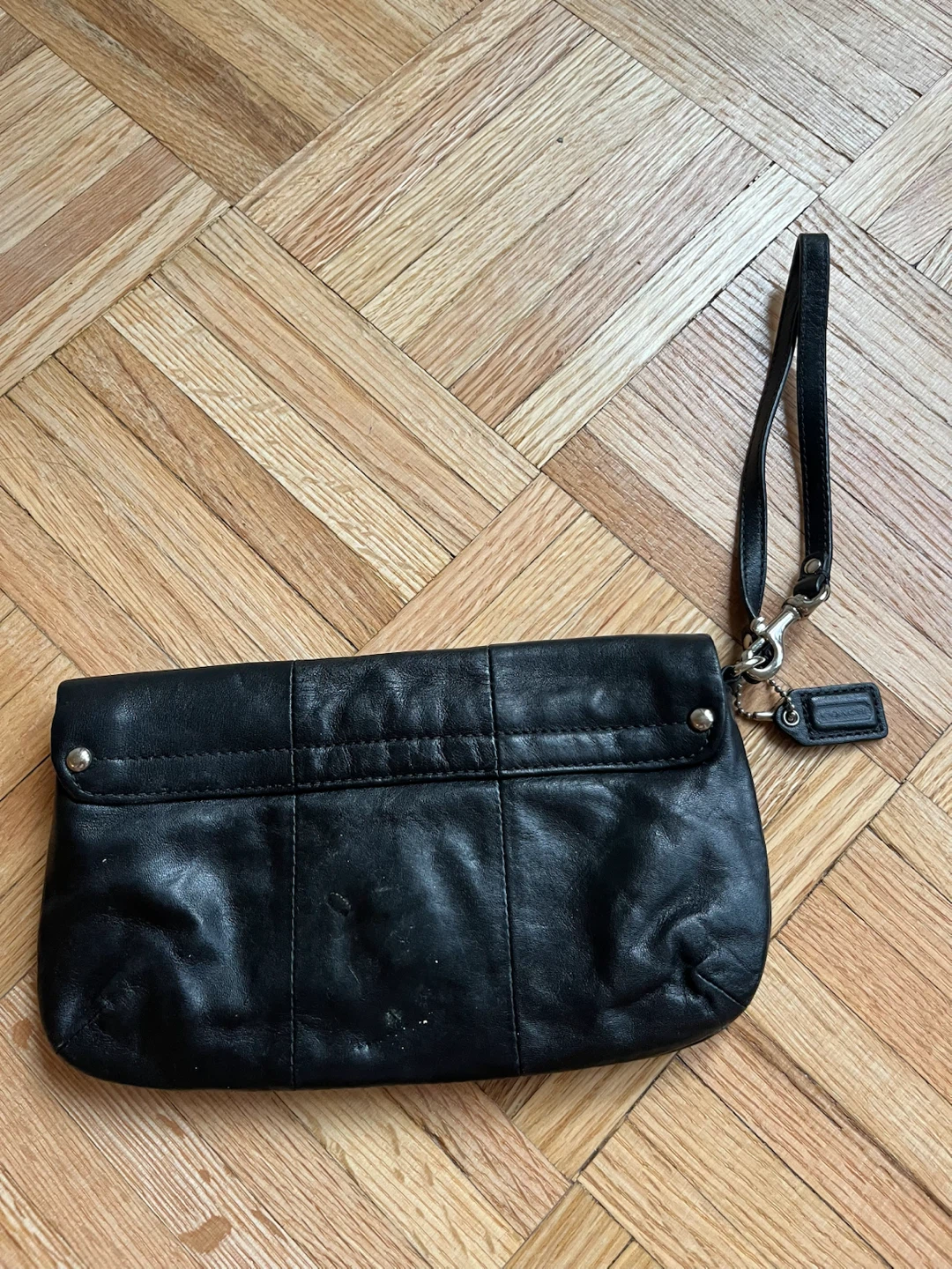 Coach Kristin 43645 Black Leather Large Wristlet Clutch - photo 5