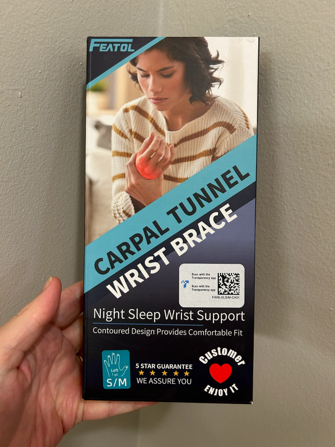 FEATOL Carpal Tunnel Wrist Brace Support (Left S/M & Right M/L) - photo 4